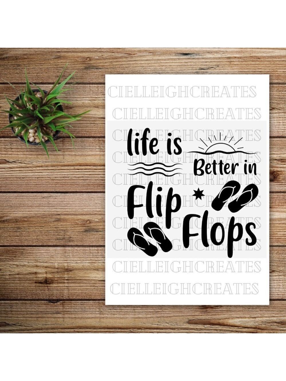 *2 for $20* Life is Better in Flip Flops Vinyl Decal Sticker Sunshine Handcraft